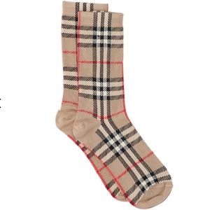 Burberry Beige Vintage Check Socks (Short)
